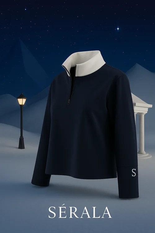 بلوز نیم‌زیپ یقه ایستاده